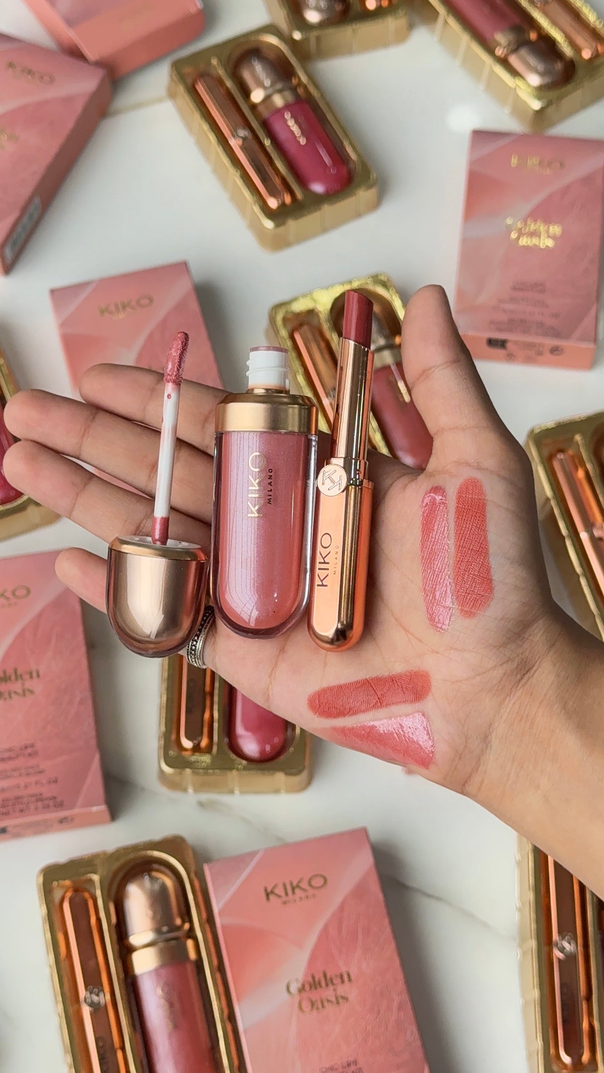KIKO MILANO GOLDEN OASIS chic lips beauty kit