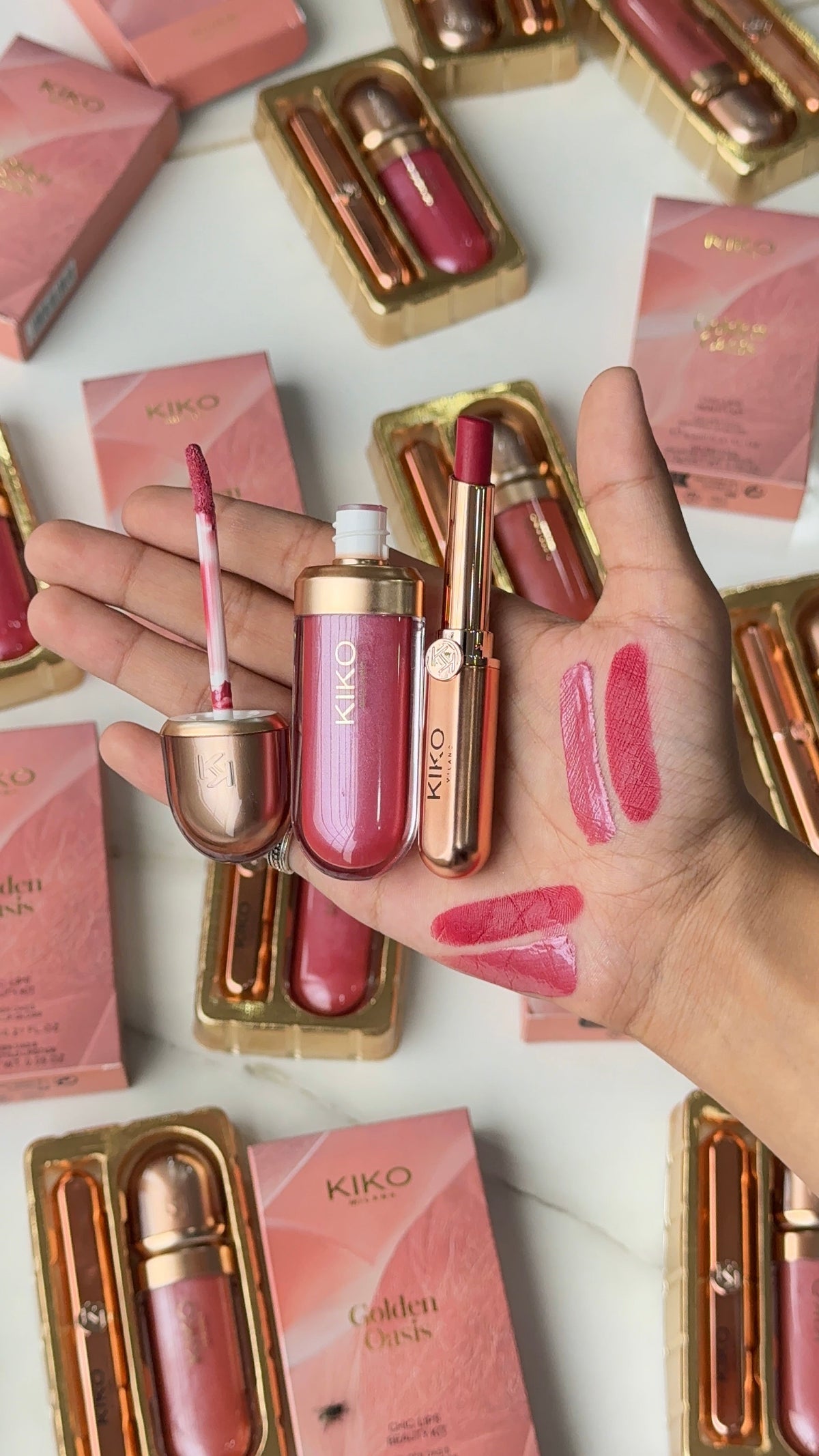 KIKO MILANO GOLDEN OASIS chic lips beauty kit