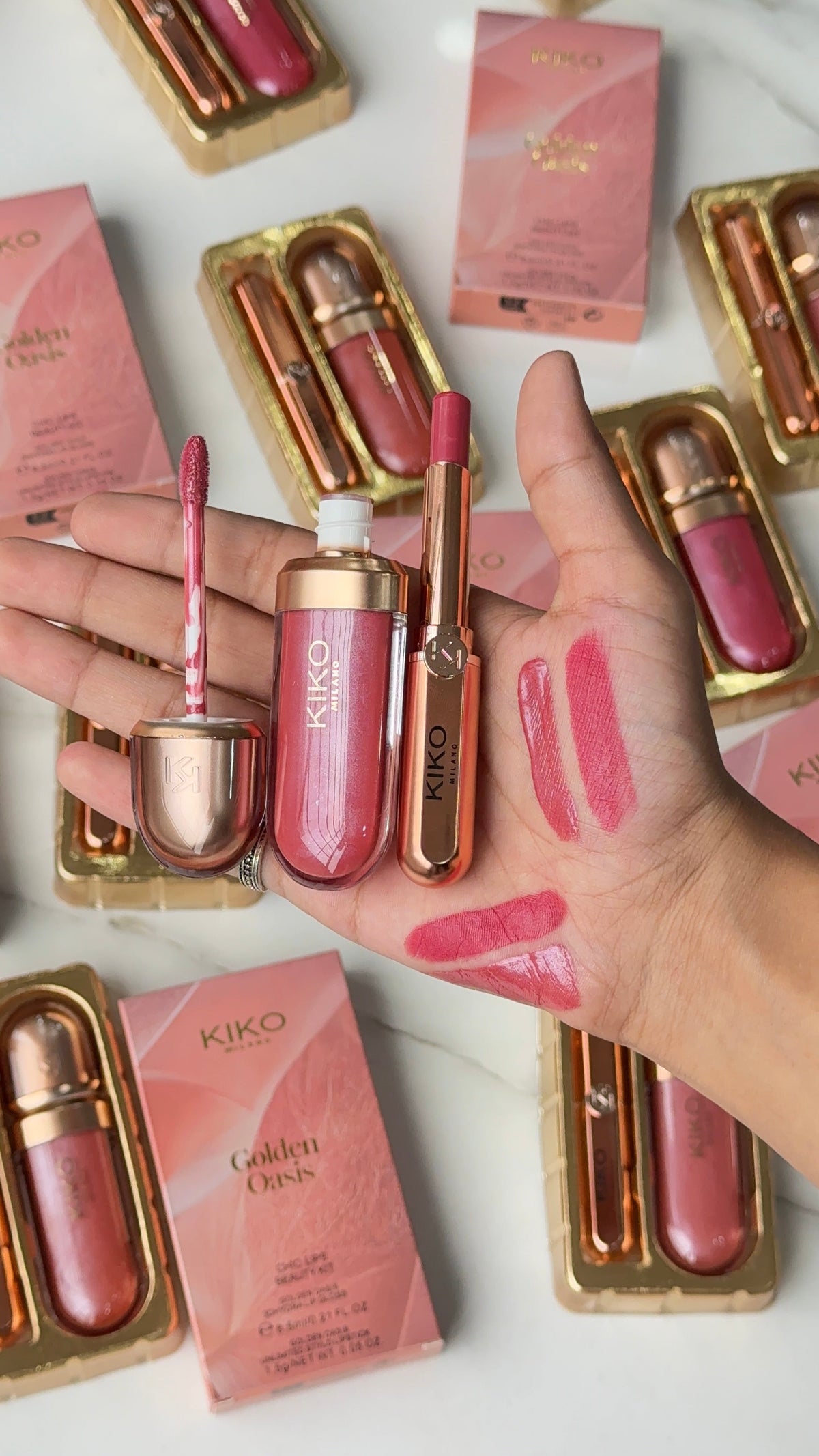 KIKO MILANO GOLDEN OASIS chic lips beauty kit