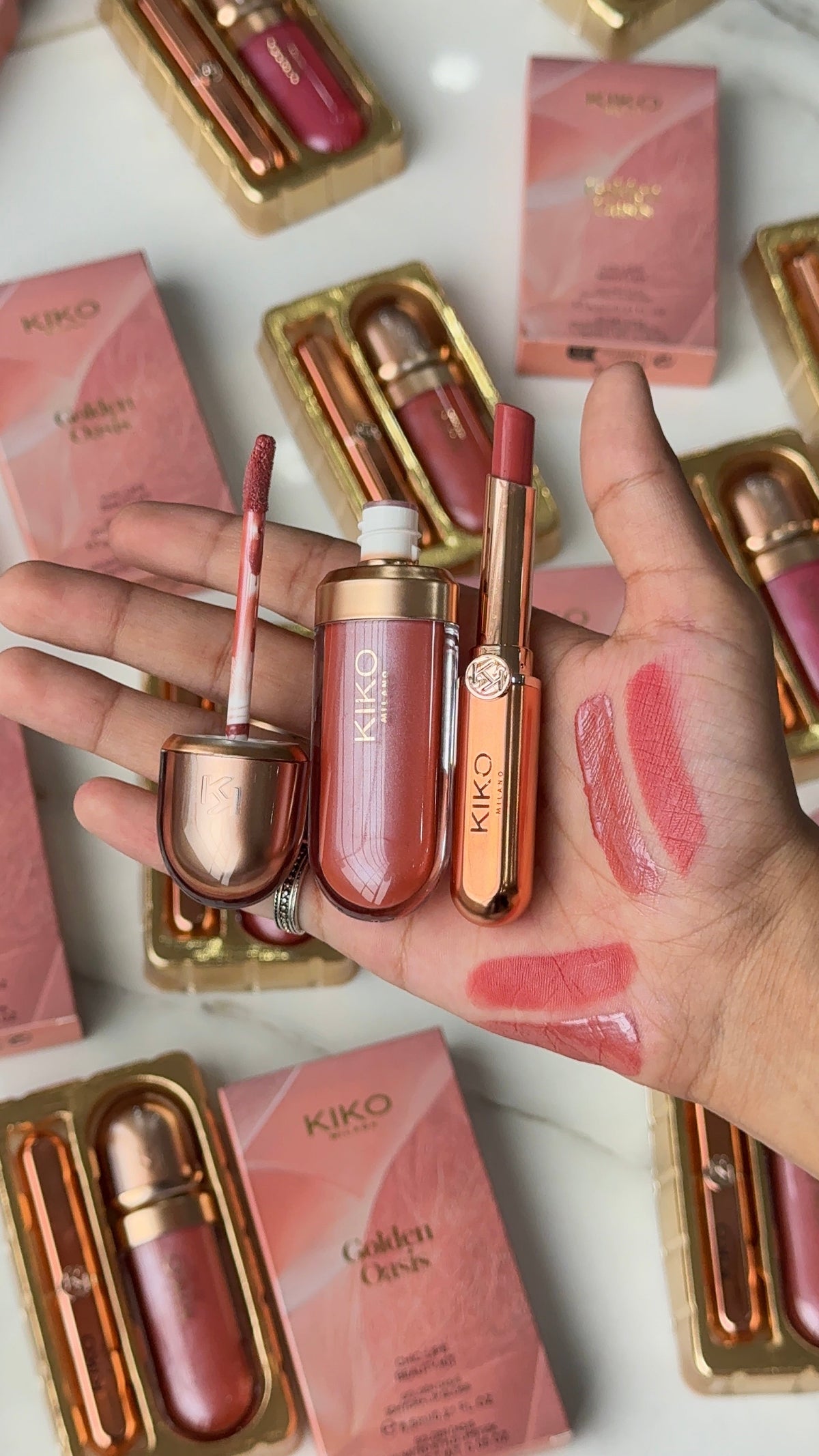 KIKO MILANO GOLDEN OASIS chic lips beauty kit