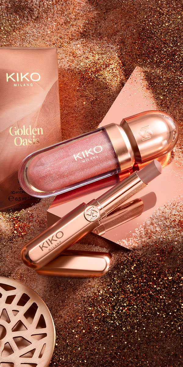 KIKO MILANO GOLDEN OASIS chic lips beauty kit
